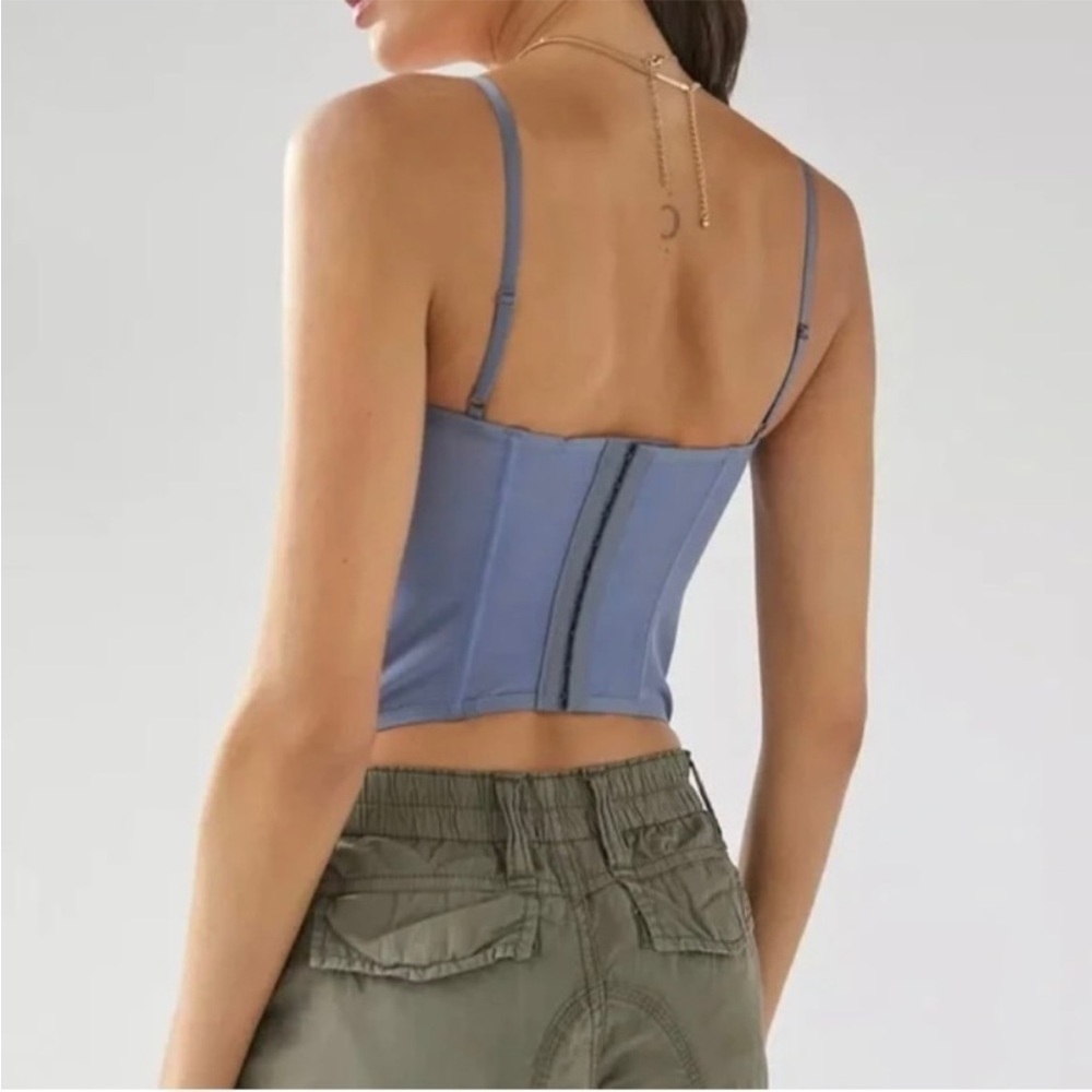 Urban outfitters coquette Corset fairy grunge lace blue lingerie ethereal small - Picture 12 of 13